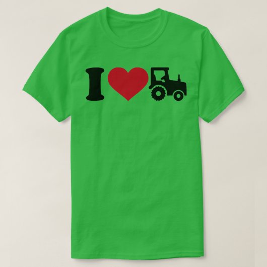 I Liebe Traktor T-Shirt (Design vorne)