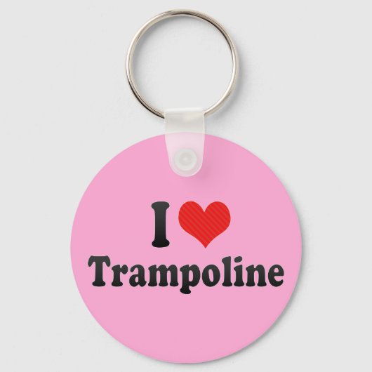 I Liebe Trampoline Schlüsselanhänger (Vorderseite)