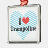 I Liebe-Trampoline Silbernes Ornament (Links)