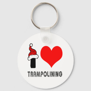 I Liebe Trampolining Entwurf Schlüsselanhänger