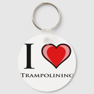I Liebe Trampolining Schlüsselanhänger