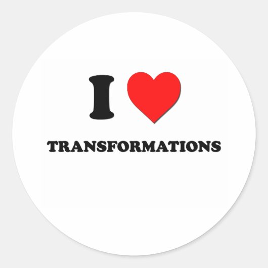 I Liebe Transformationen Runder Aufkleber (Vorderseite)