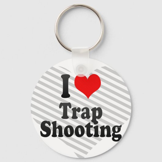 I Liebe Trap Shooting Schlüsselanhänger (Vorderseite)