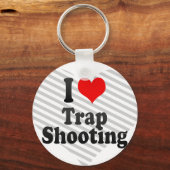 I Liebe Trap Shooting Schlüsselanhänger (Vorderseite)