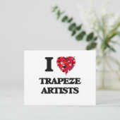I Liebe Trapeze Artists Postkarte (Stehend Vorderseite)