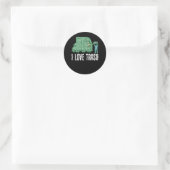 I Liebe Trash Funny Garbage Runder Aufkleber (Tasche)