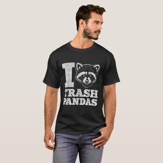 I Liebe Trash Pandas Raccoon T-Shirt (Vorne ganz)