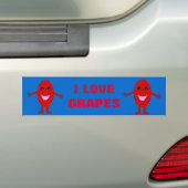 I Liebe Trauben Anpassbarer Autoaufkleber (Auf Auto)