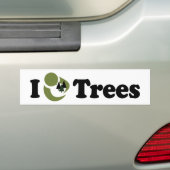 I Liebe Trees Autoaufkleber (Auf Auto)