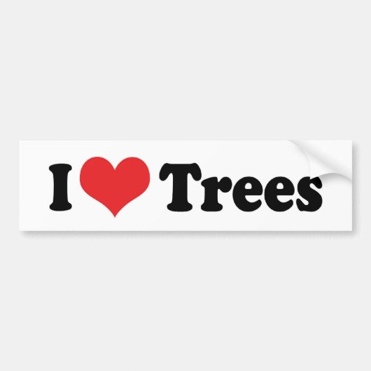 I Liebe Trees Autoaufkleber (Vorne)