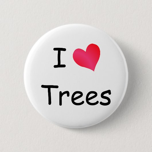 I Liebe Trees Button (Vorderseite)