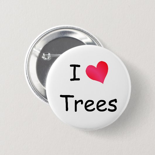 I Liebe Trees Button (Vorne & Hinten)
