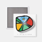 I LIEBE TREES MAGNET (Vorderseite/Rückseite)