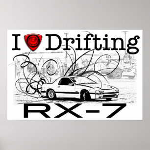 I Liebe treiben RX-7 Poster
