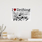 I Liebe treiben RX-7 Poster (Küche)
