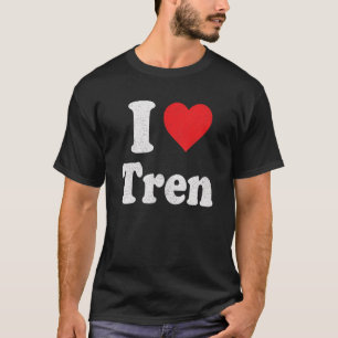 I Liebe Tren Distressed Retro Vintag Design_2 T-Shirt