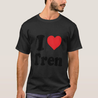 I Liebe Tren erschüttert Retro Vintag Design T-Shirt