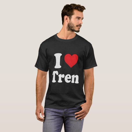 I Liebe Tren erschüttert T-Shirt (Vorne ganz)