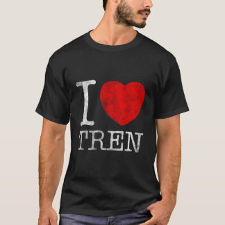 I Liebe Tren Vintag ich Herz Tren T-Shirt