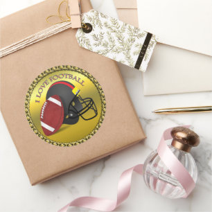 I Liebe trendige moderne Fußball Runder Aufkleber