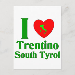 I Liebe Trentino Südtirol Postkarte