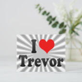I Liebe Trevor Postkarte (Stehend Vorderseite)