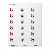 I Liebe Triathlon Adressaufkleber (Vorne)