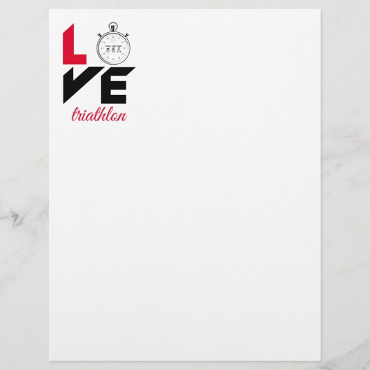 I Liebe Triathlon Briefbogen (Vorderseite)