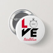 I Liebe Triathlon Button (Vorne & Hinten)