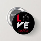 I Liebe Triathlon Button (Vorne & Hinten)