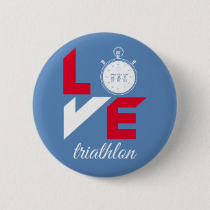 I Liebe Triathlon Button