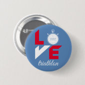 I Liebe Triathlon Button (Vorne & Hinten)