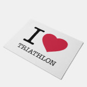I LIEBE TRIATHLON FUßMATTE (Schrägansicht)