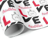 I Liebe Triathlon Geschenkpapier (Rolleneckpunkt)