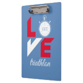 I Liebe Triathlon Klemmbrett (Links)