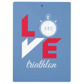 I Liebe Triathlon Klemmbrett (Rückseite)