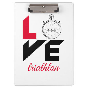 I Liebe Triathlon Klemmbrett