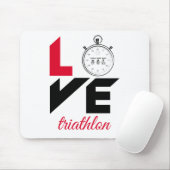 I Liebe Triathlon Mousepad (Mit Mouse)