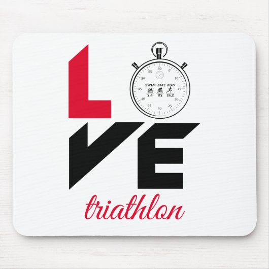 I Liebe Triathlon Mousepad (Vorne)