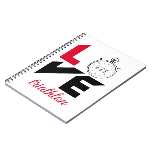 I Liebe Triathlon Notizblock (Linke Seite)
