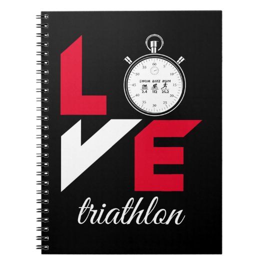 I Liebe Triathlon Notizblock (Vorderseite)