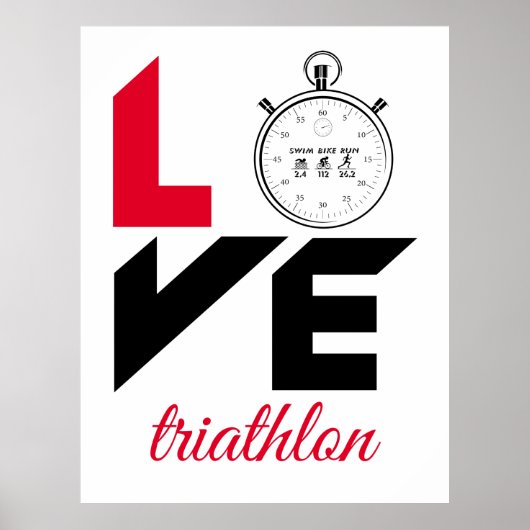 I Liebe Triathlon Poster (Vorne)