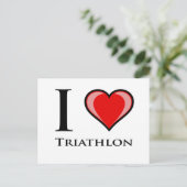 I Liebe Triathlon Postkarte (Stehend Vorderseite)
