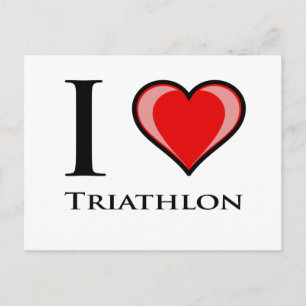 I Liebe Triathlon Postkarte