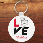 I Liebe Triathlon Schlüsselanhänger (Vorderseite)