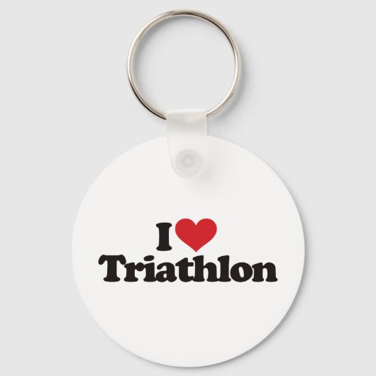 I Liebe Triathlon Schlüsselanhänger (Vorderseite)