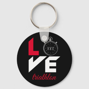 I Liebe Triathlon Schlüsselanhänger