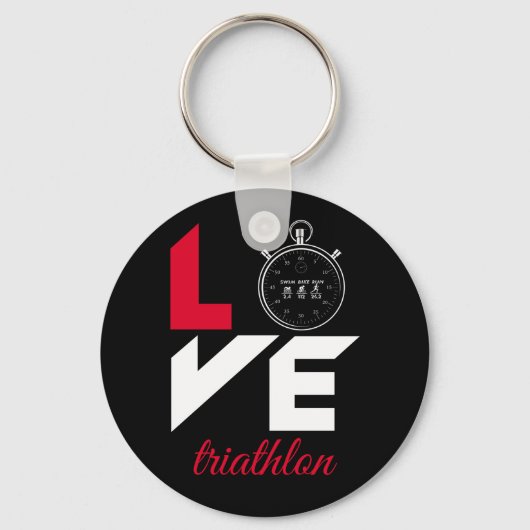 I Liebe Triathlon Schlüsselanhänger (Vorderseite)