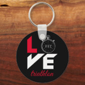 I Liebe Triathlon Schlüsselanhänger (Vorderseite)