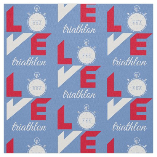 I Liebe Triathlon Stoff (Muster)